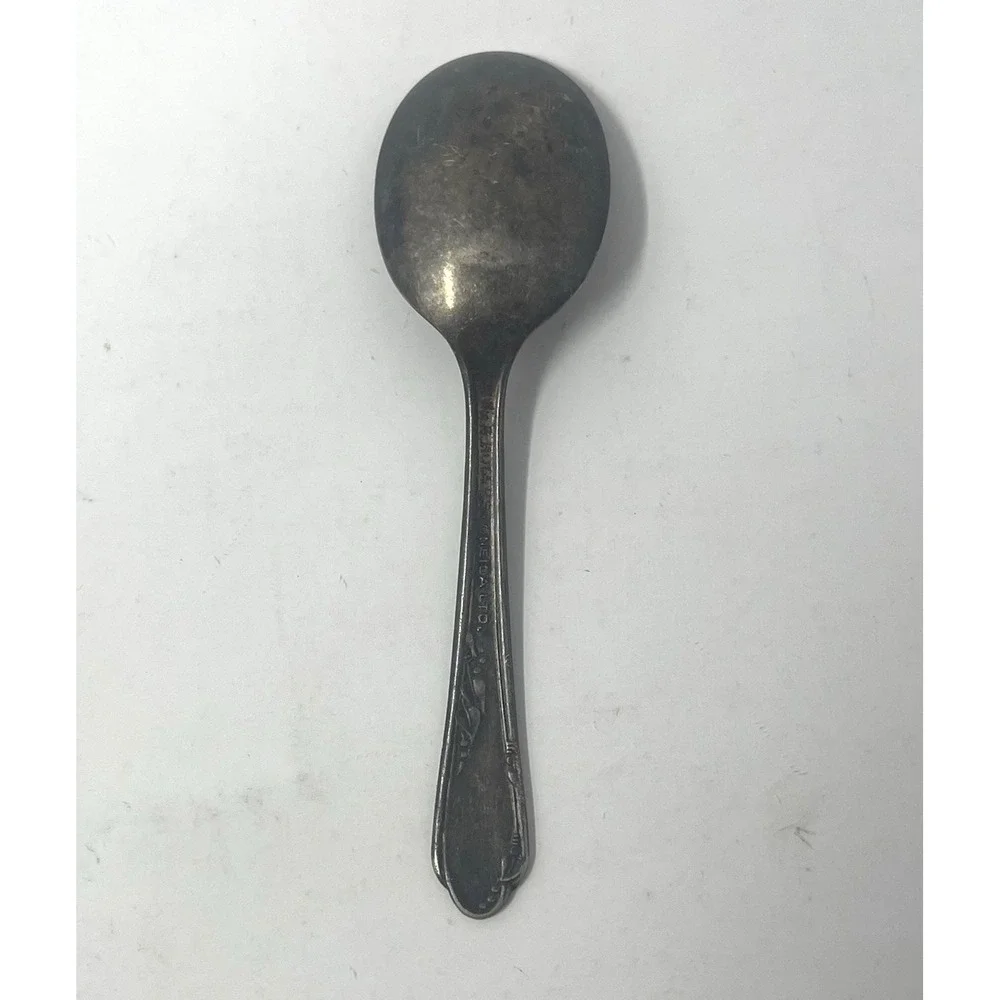 Vintage Silverplate Spoons Lot of 3 Rogers Bros Oneida 1847‎ 1881 Floral Ornate